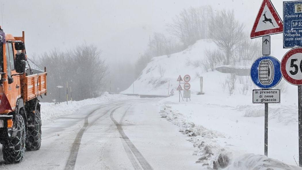 La neve caduta oggi in Appennino
