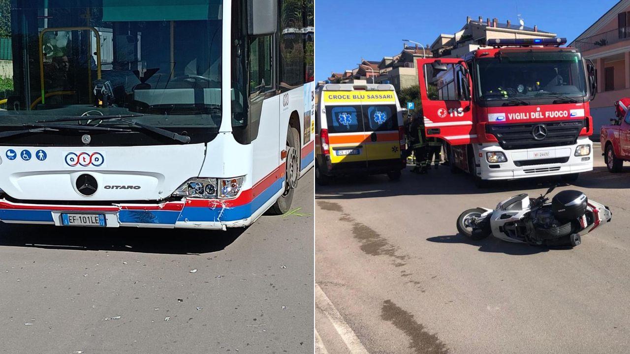 Con il motorino si schianta contro l’autobus