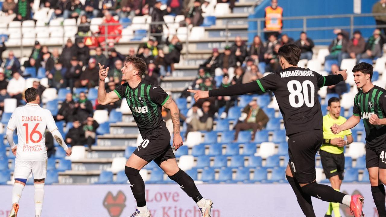 L'esultanza di Lovato dopo il gol