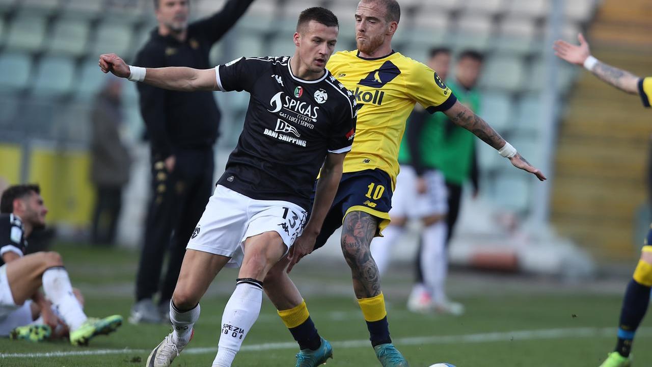 Antonio Palumbo espulso al 91' di Modena-Spezia