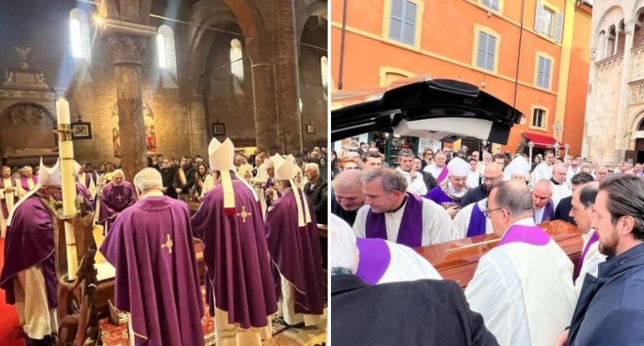 Il funerale di monsignor Verucchi in Duomo a Modena