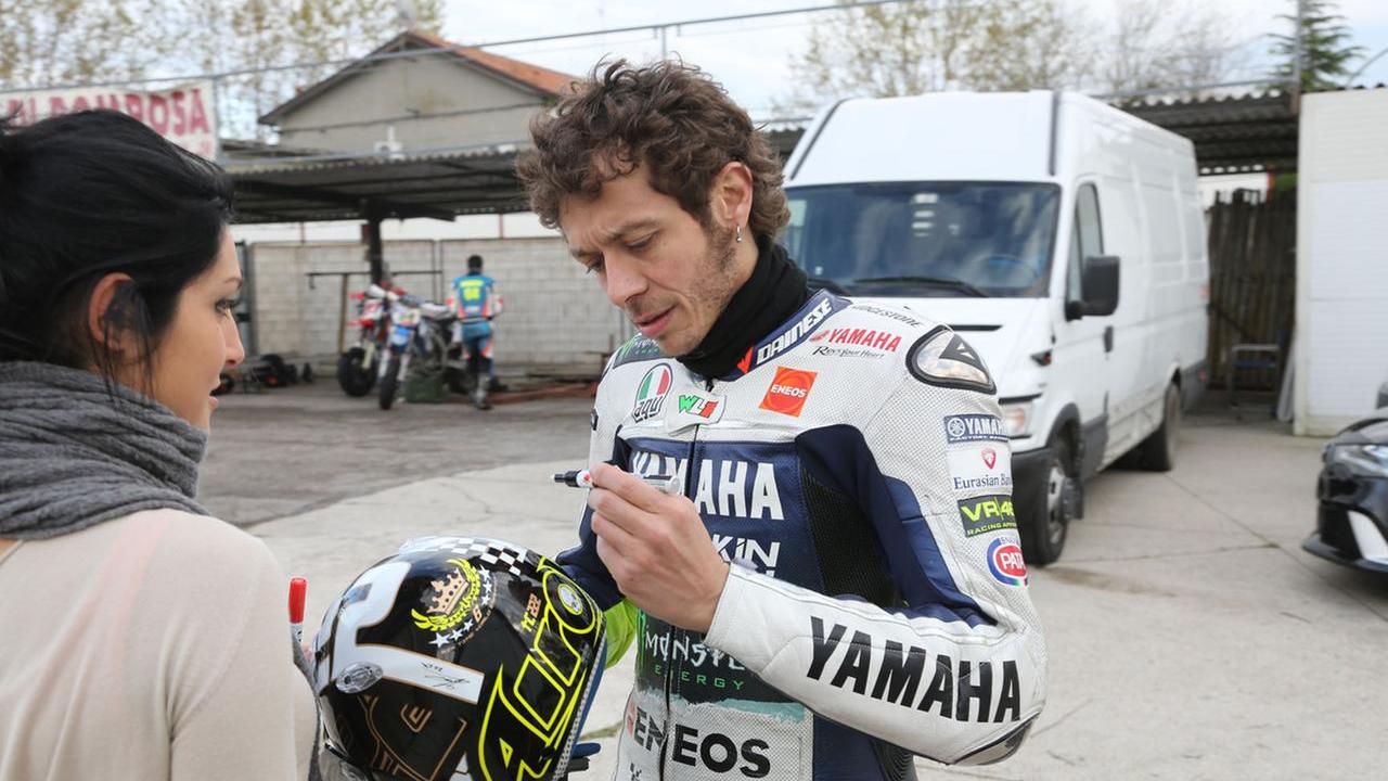 Valentino Rossi nel 2014 a San Giuseppe (foto Rescazzi)