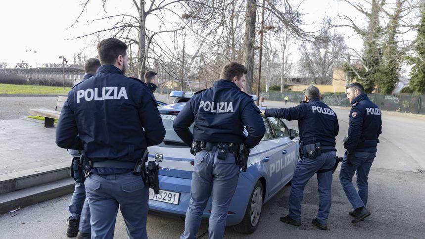I controlli della polizia di Stato al parco Novi Sad