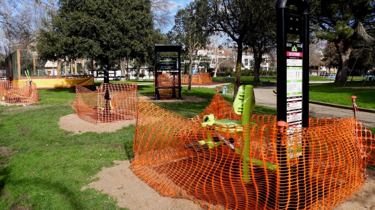 Oristano un'area del parco di viale Repubblica