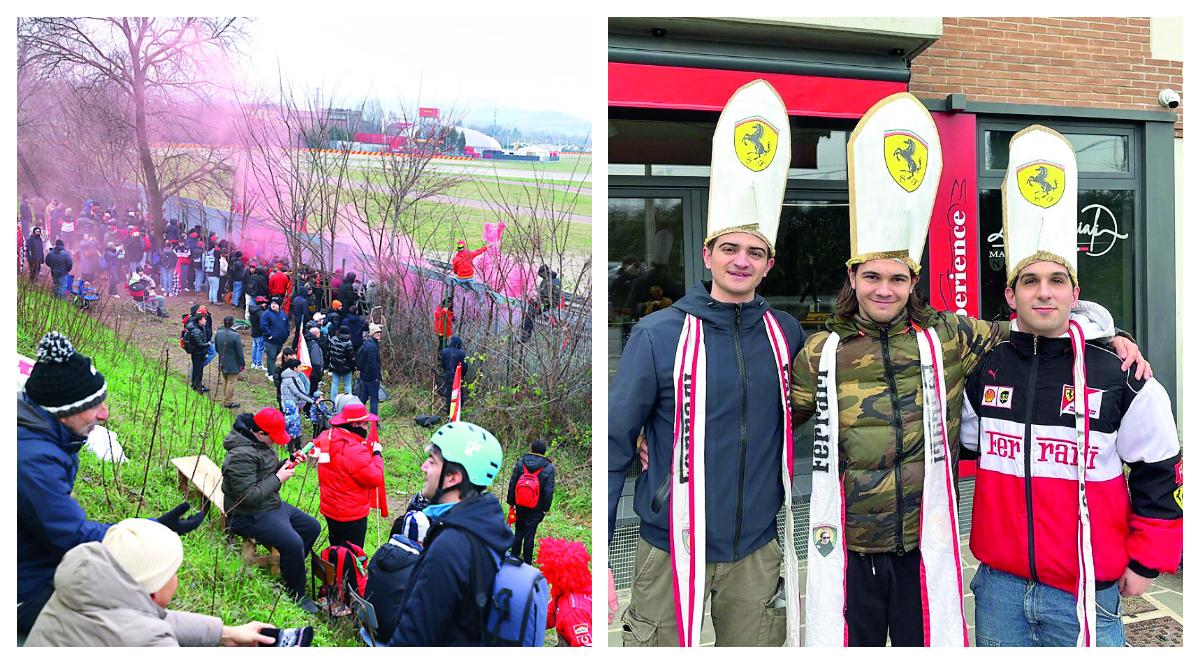 
	I tifosi della Ferrari sul cavalcavia di Fiorano


