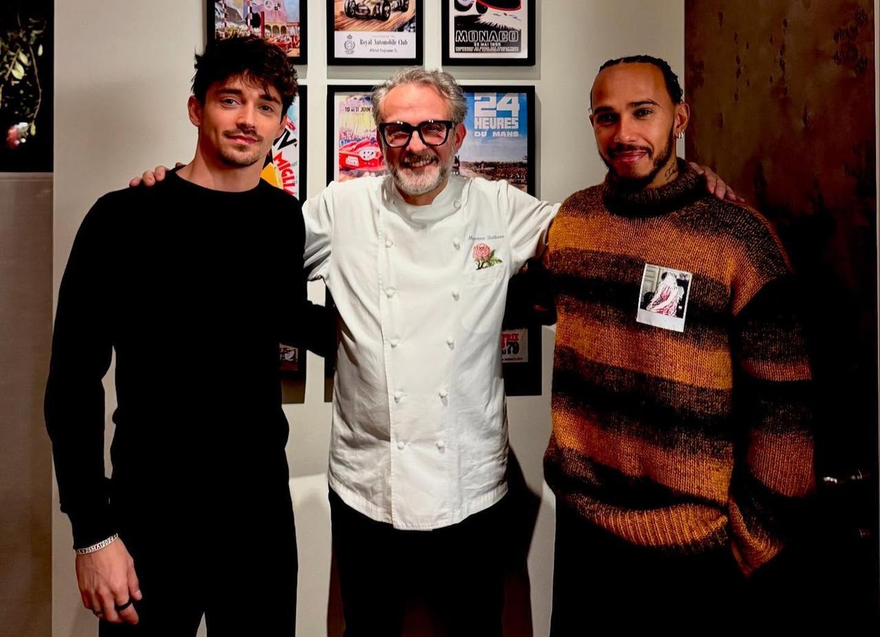 
	Leclerc, Bottura e Hamilton: dai fornelli alla pista

