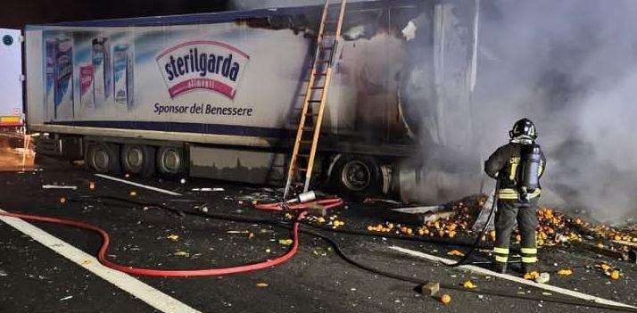 
	Uno dei tir coinvolti nello scontro

