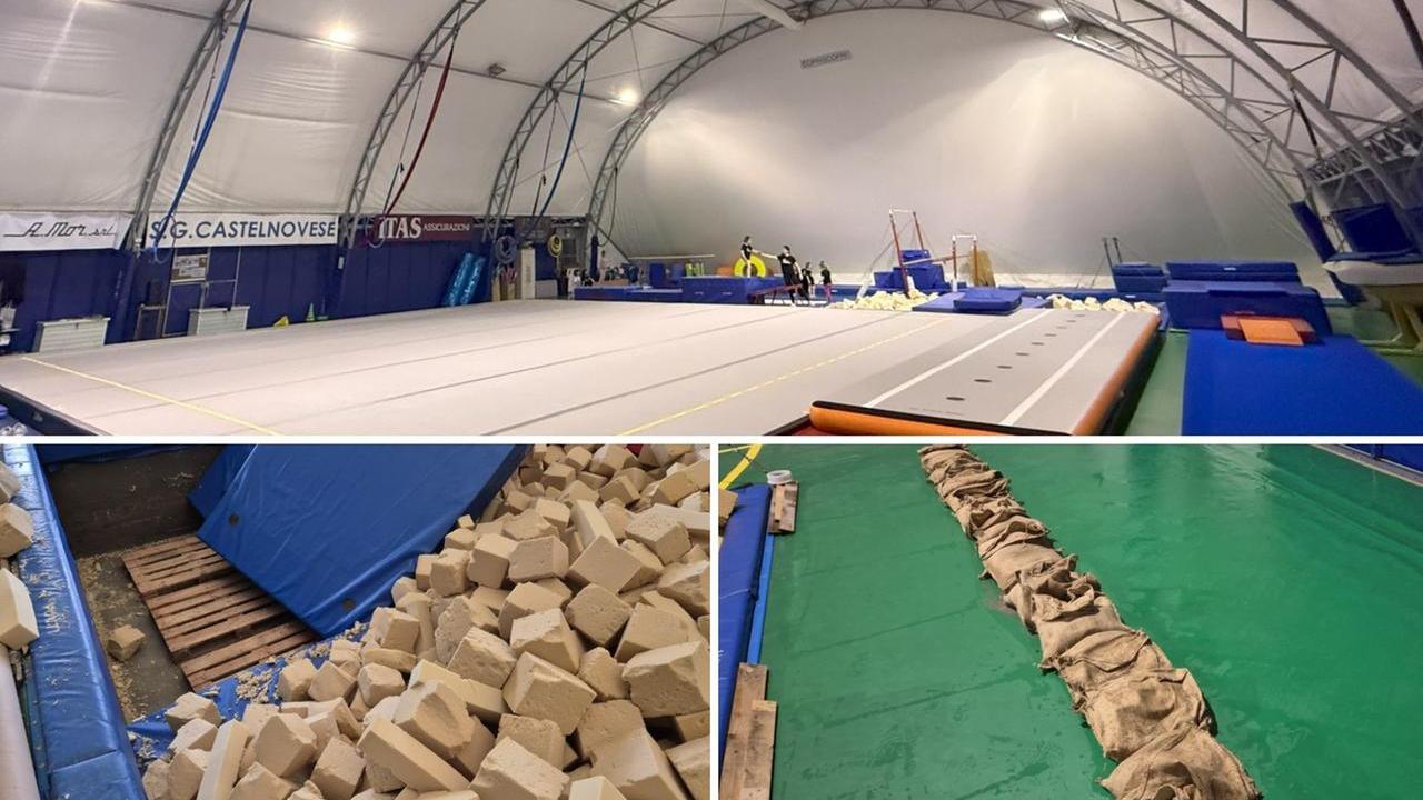 Com'è ora e com'era la palestra della Castelnovese