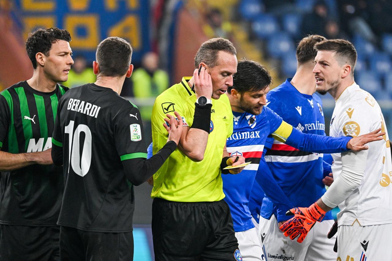 
	Domenico Berardi &egrave; stato ammonito dall'arbitro Pairetto

