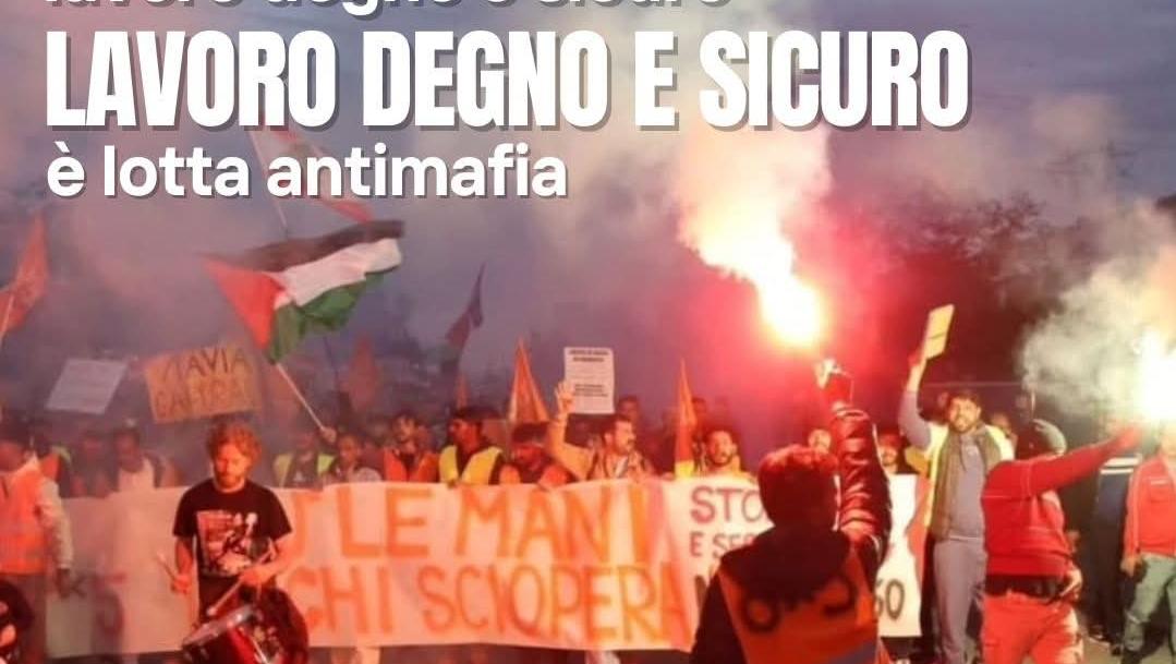 Manifestazione a Prato contro le infiltrazioni criminali nella logistica