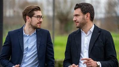 Da sinistra il vicesindaco Matteo Francesconi con il sindaco Giordano Del Chiaro