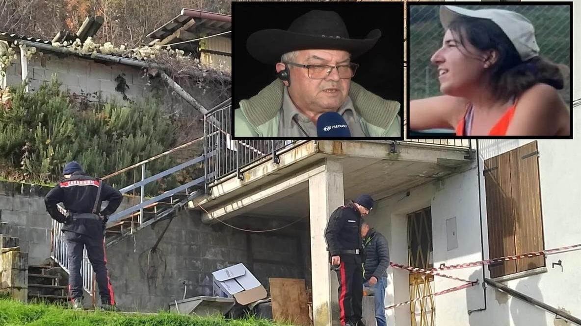 I carabinieri a casa di Lanza e, nei riquadri, lo "sceriffo" e Daniela Ruggi