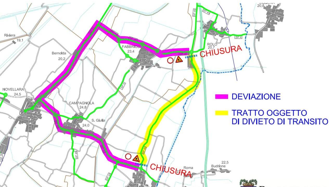 Lavori sulla Sp46 a Rio Saliceto: chiusa via Cà de Frati
