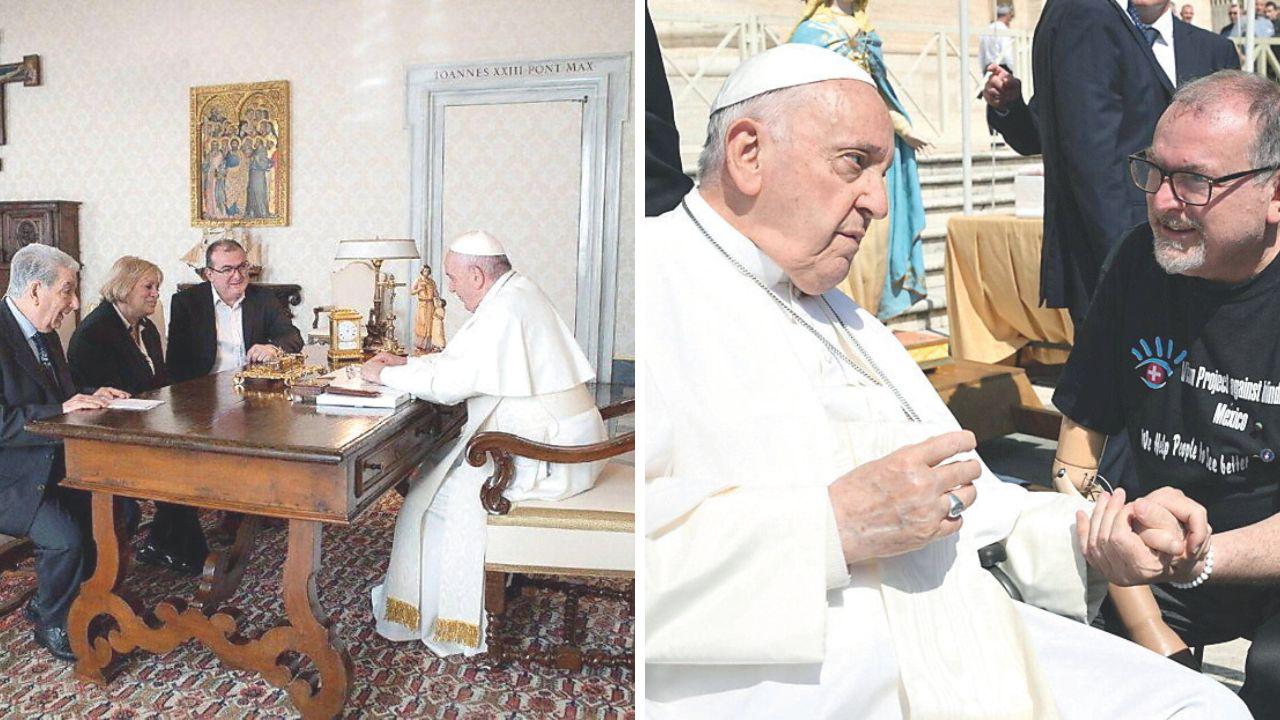 Il manager con Papa Francesco