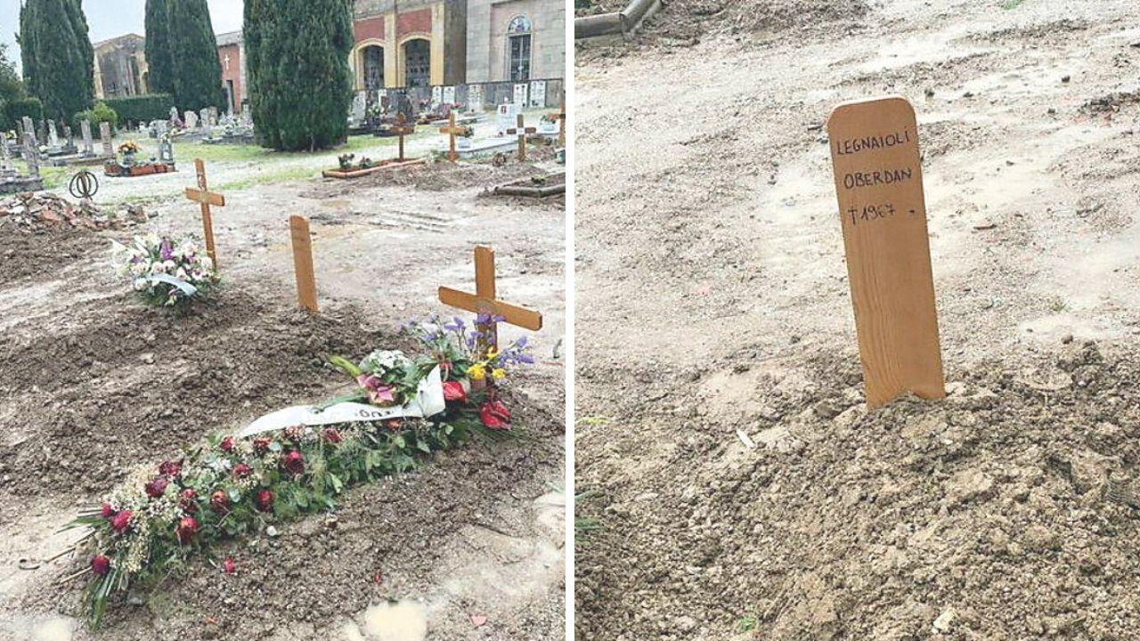 L'area del cimitero e la sepoltura