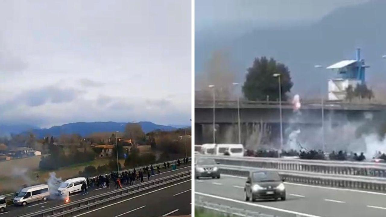 I momenti di tensione lungo la A12