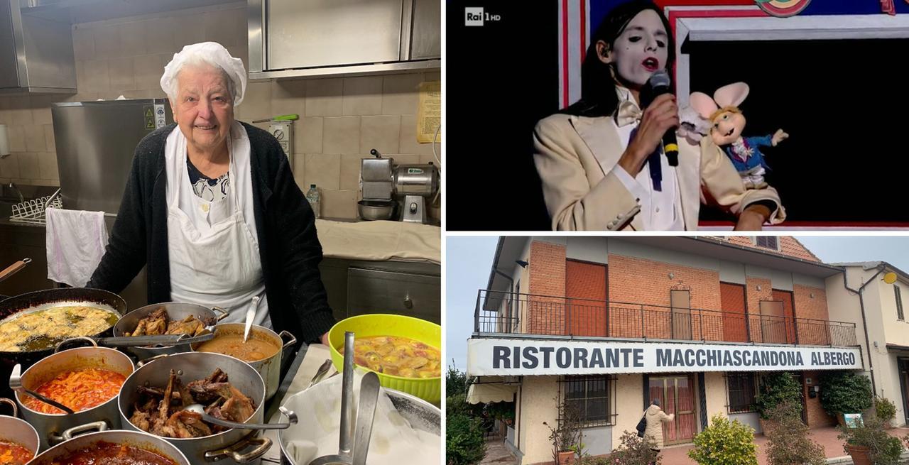 
	La nonna Milena, Lucio Corsi con Topo Gigio e il ristorante

