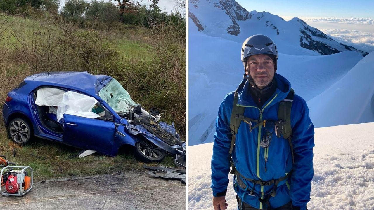 L'incidente (foto Stick) e la vittima