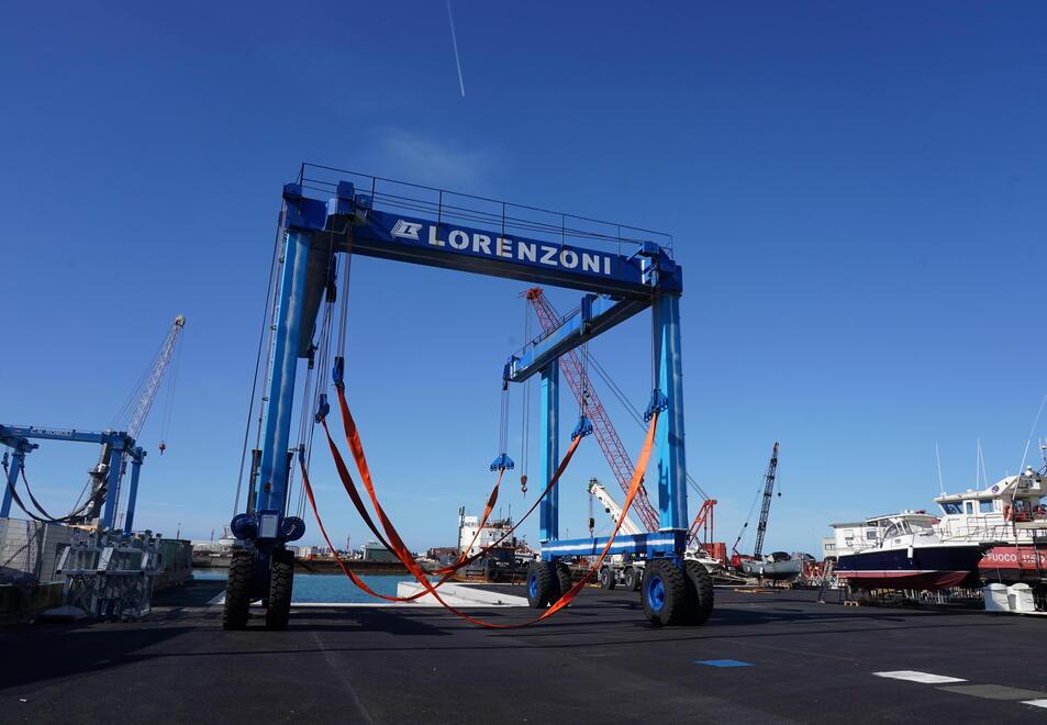 Il cantiere navale Lorenzoni, all'interno di questo perimetro (foto Stick)