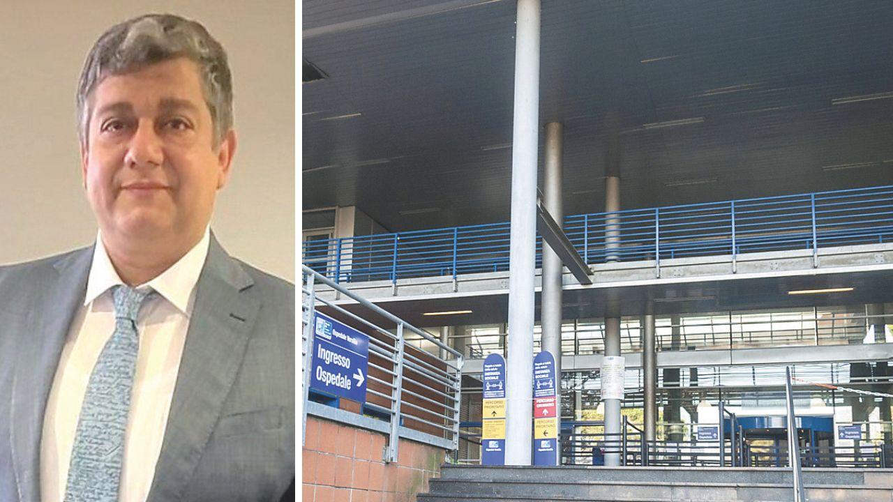 Gerardo Palmiero, primario di Pneumologia all’ospedale Versilia e l’ingresso dello stesso ospedale