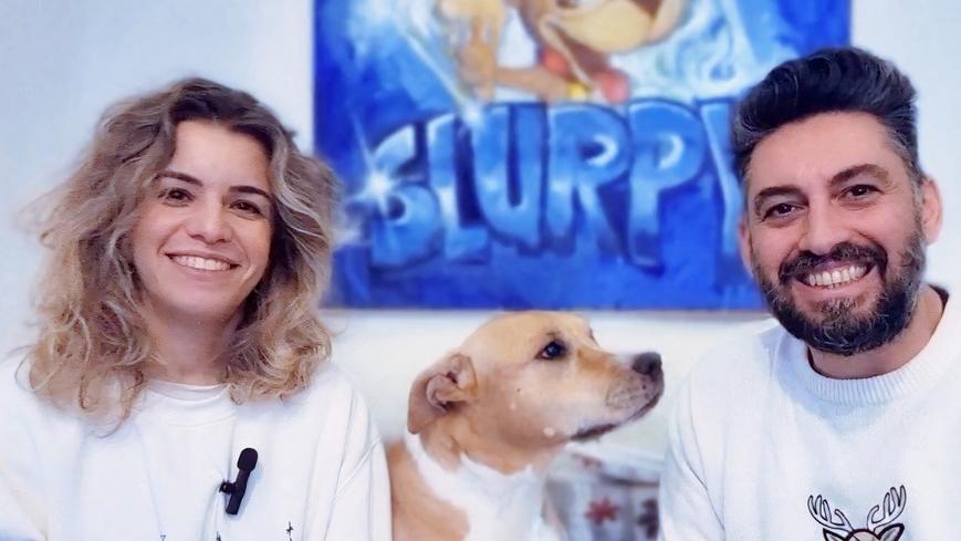 Erica Cremonesini, la mascotte Ginny e Francesco Mattei