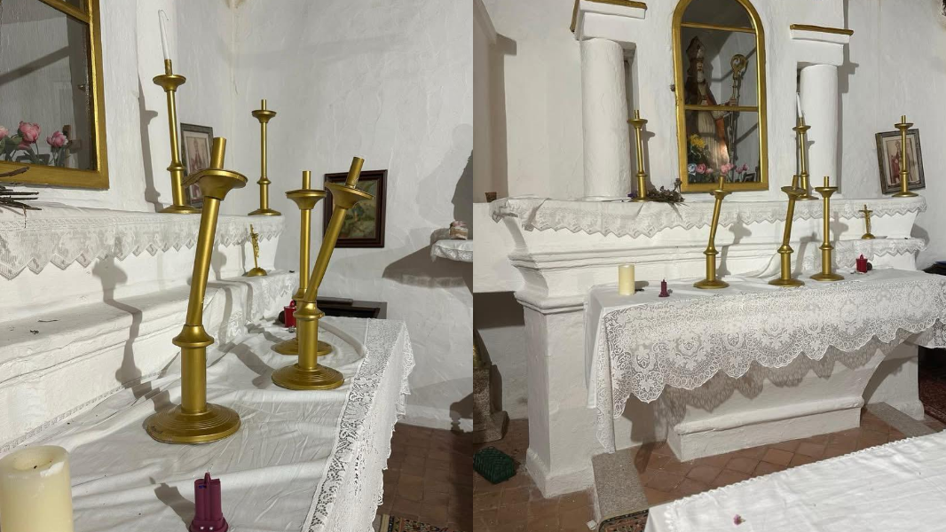 Olbia, vandali scatenati nella chiesetta di San Vittore