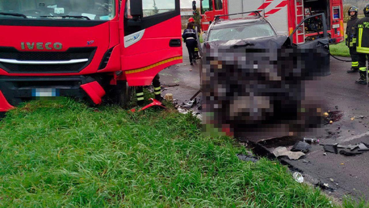
	Il luogo dell'incidente (Foto: Vigili del fuoco)

