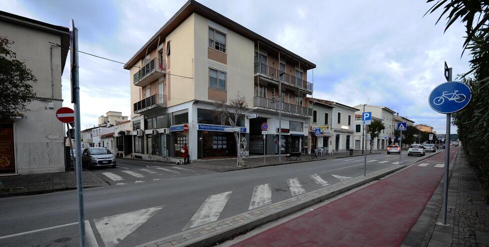 
	Un tratto della via Aurelia a Rosignano Solvay (Foto d&rsquo;archivio)

