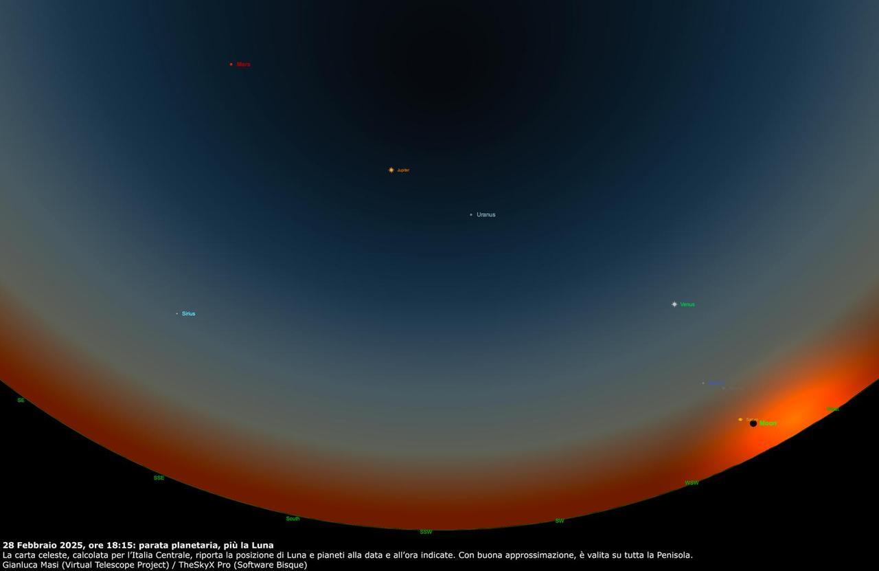
	Il Virtual Telescope Project mostrer&agrave; in diretta streaming la parata planetaria al completo

