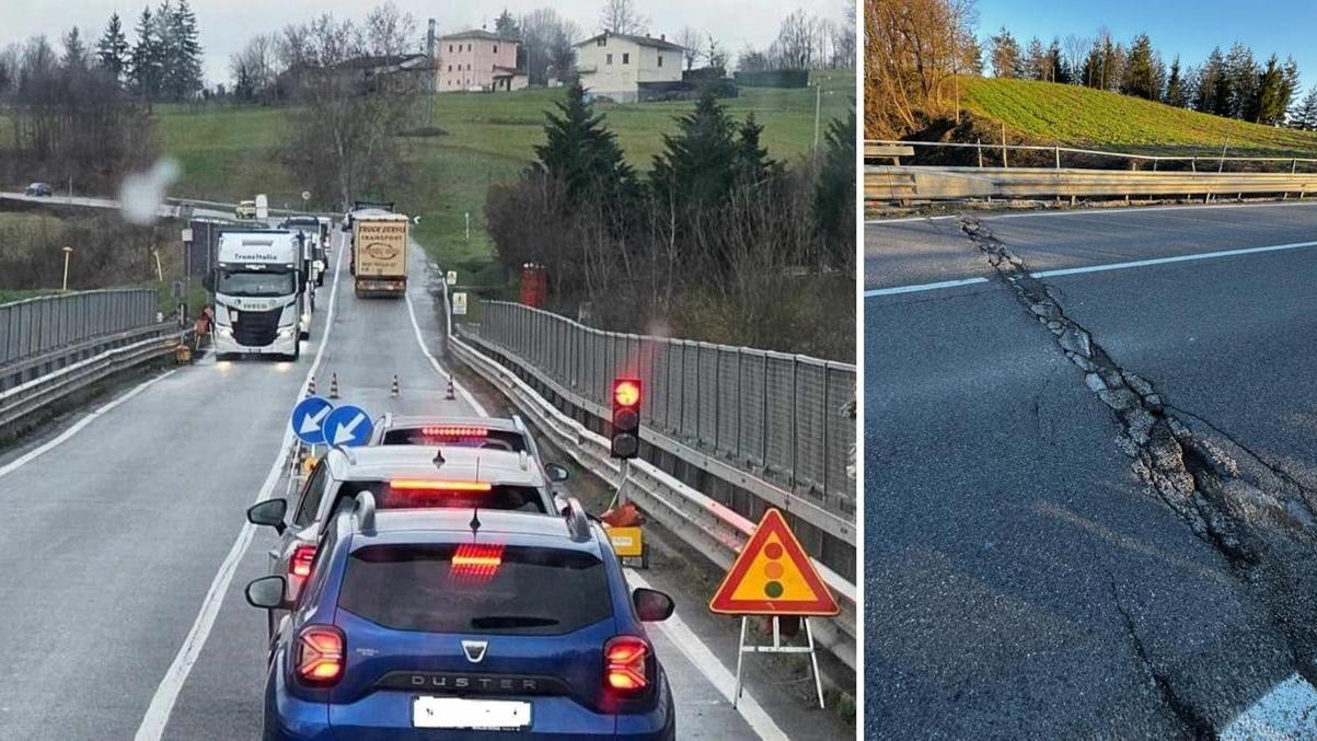 Il viadotto della Nuova Estense e la crepa