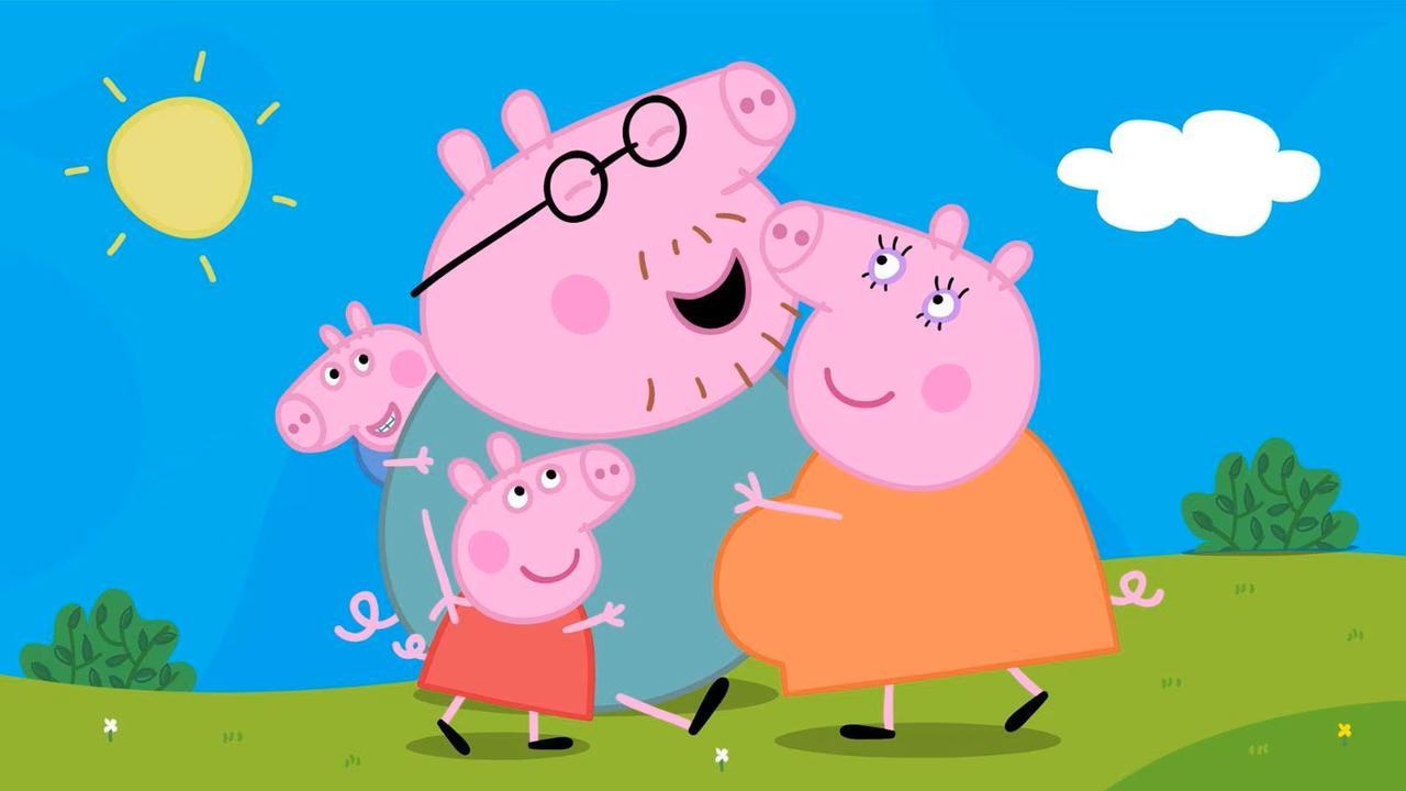 
	Peppa Pig e la sua famiglia, con la mamma incinta

