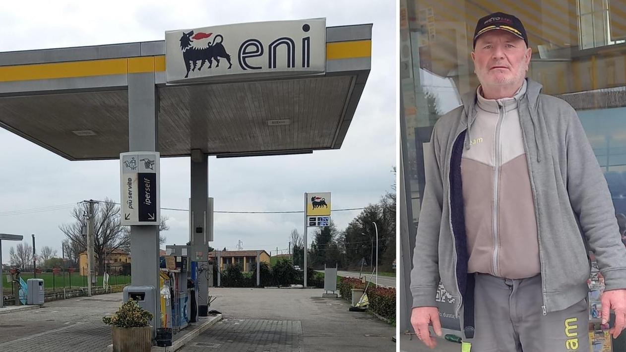 Il distributore di Camposanto e Andrea Zacchini