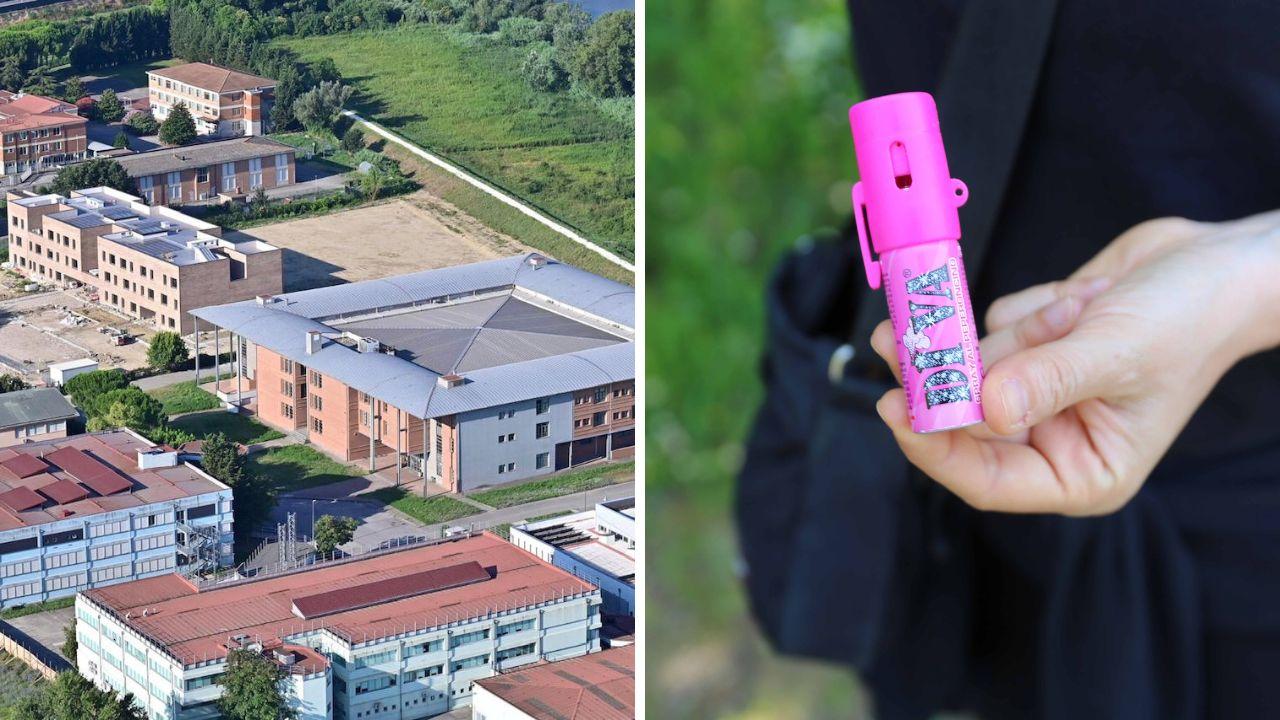 Il villaggio scolastico e una bomboletta di spray