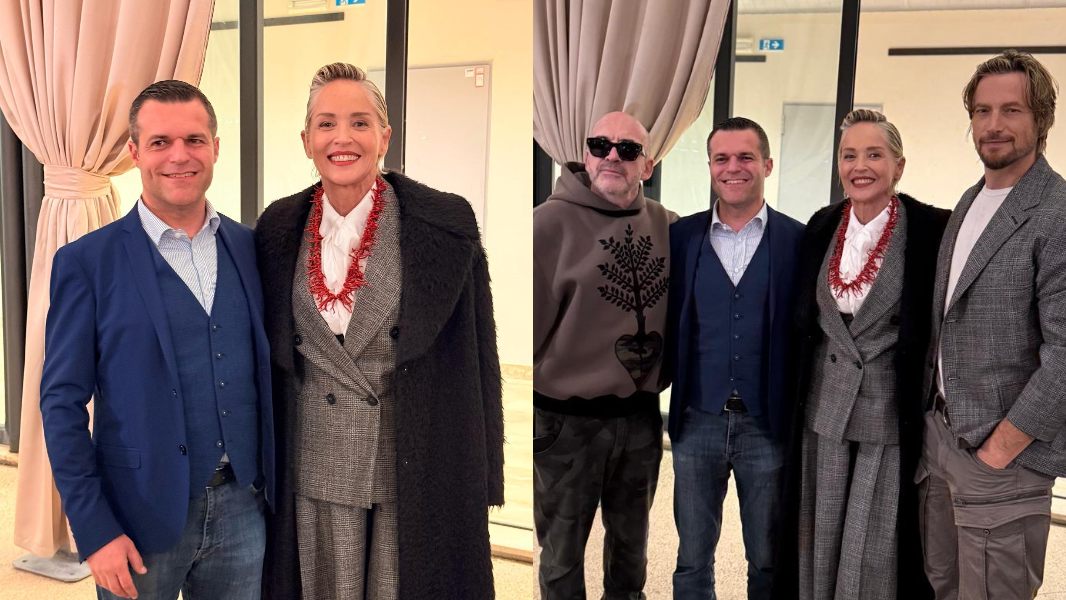 Una collana di corallo rosso per Sharon Stone, l’omaggio del sindaco di Alghero