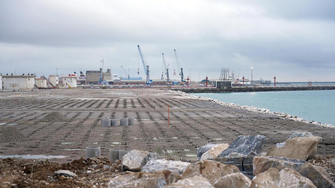 I terreni della Darsena Europa (foto Stick)
