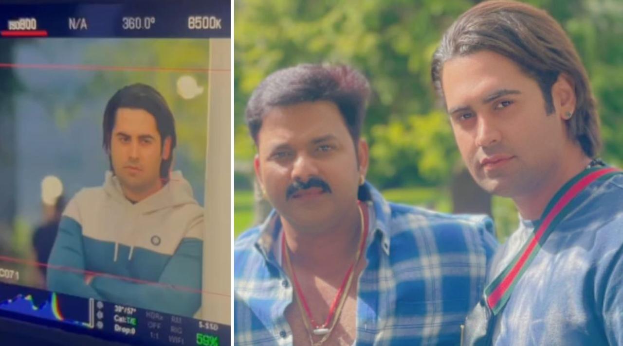 
	Omar Khan sul set e con Pawan Singh

