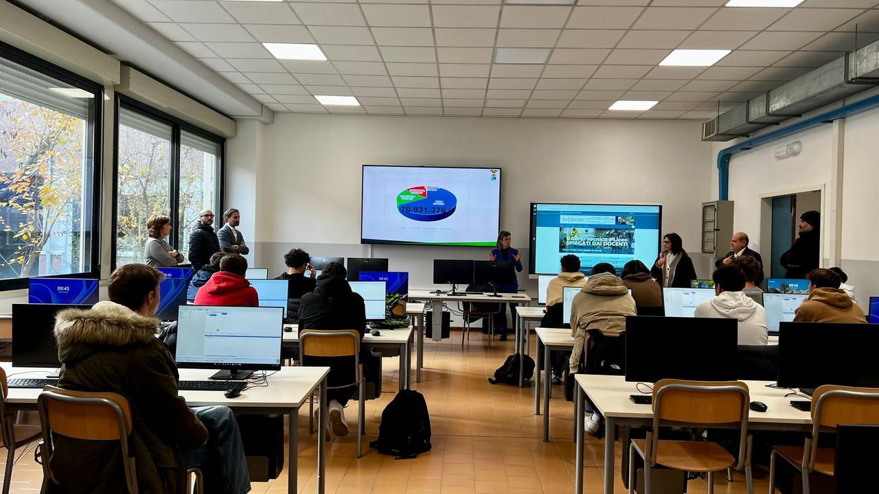 Una lezione al laboratorio Cad del Corni