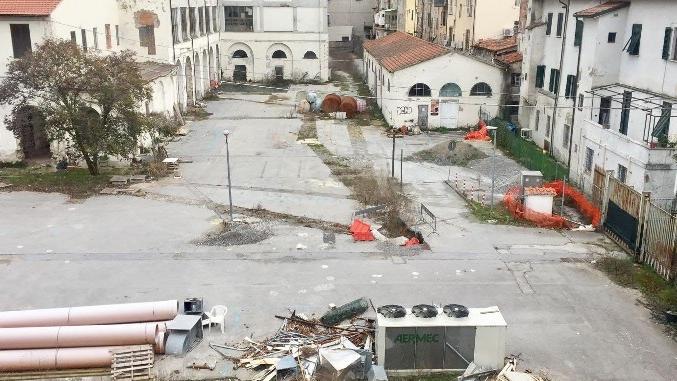 Il piazza dell'ex caserma Lorenzini