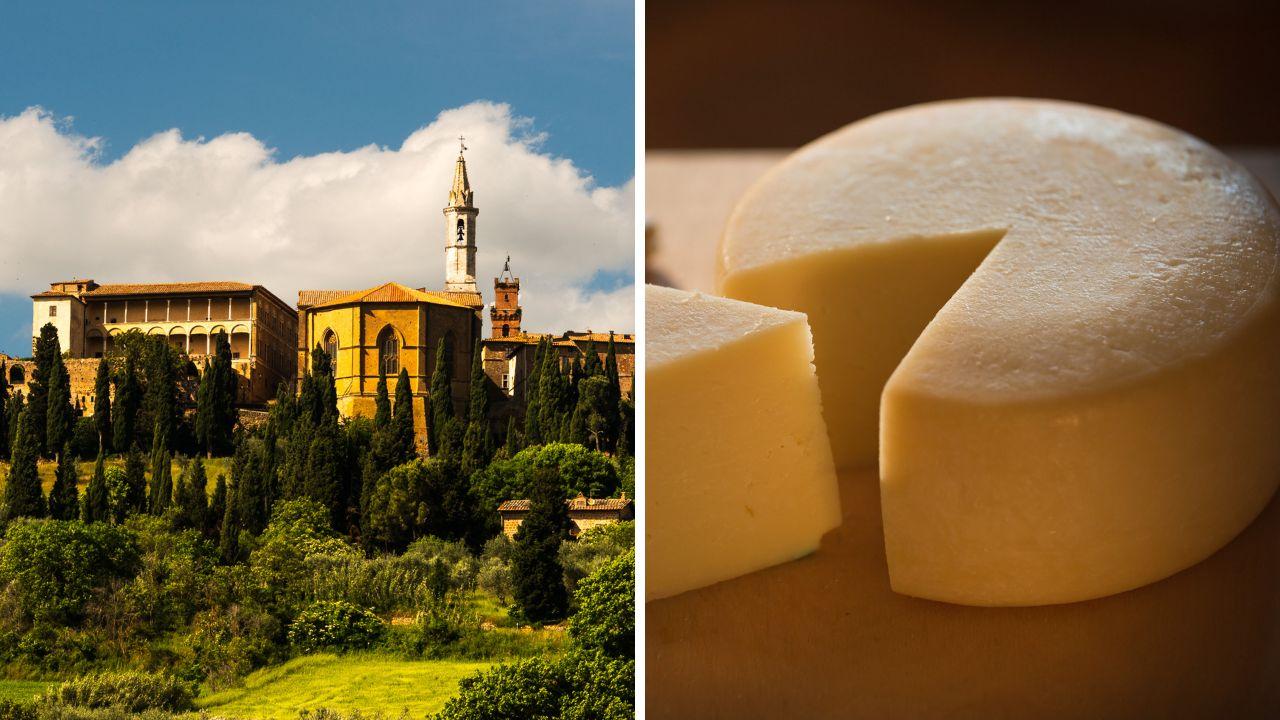 
	Una veduta di Pienza e il suo celebre pecorino

