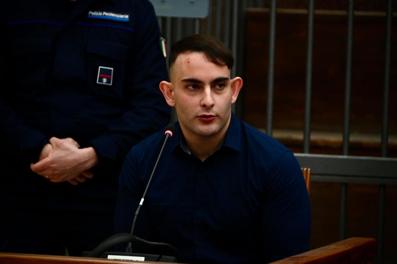 Michele Fresi imputato di Arzachena durante l'udienza in Corte d'assise a Sassari