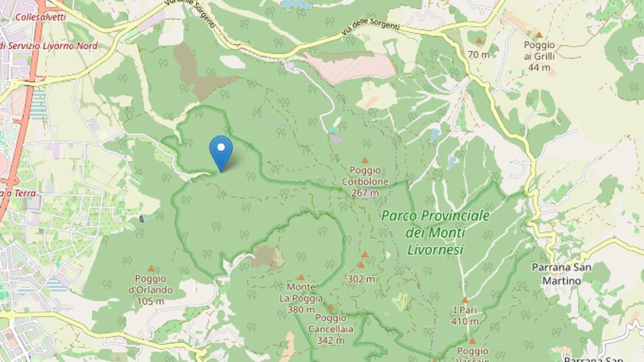 Il luogo esatto dove si è verificata la scossa