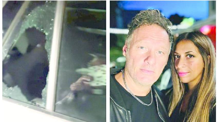 L'auto danneggiata, Robby Giusti e la moglie Jenny