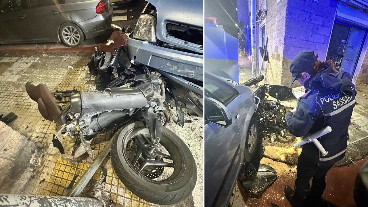 Sassari, scontro tra auto e moto: feriti gravi due giovani