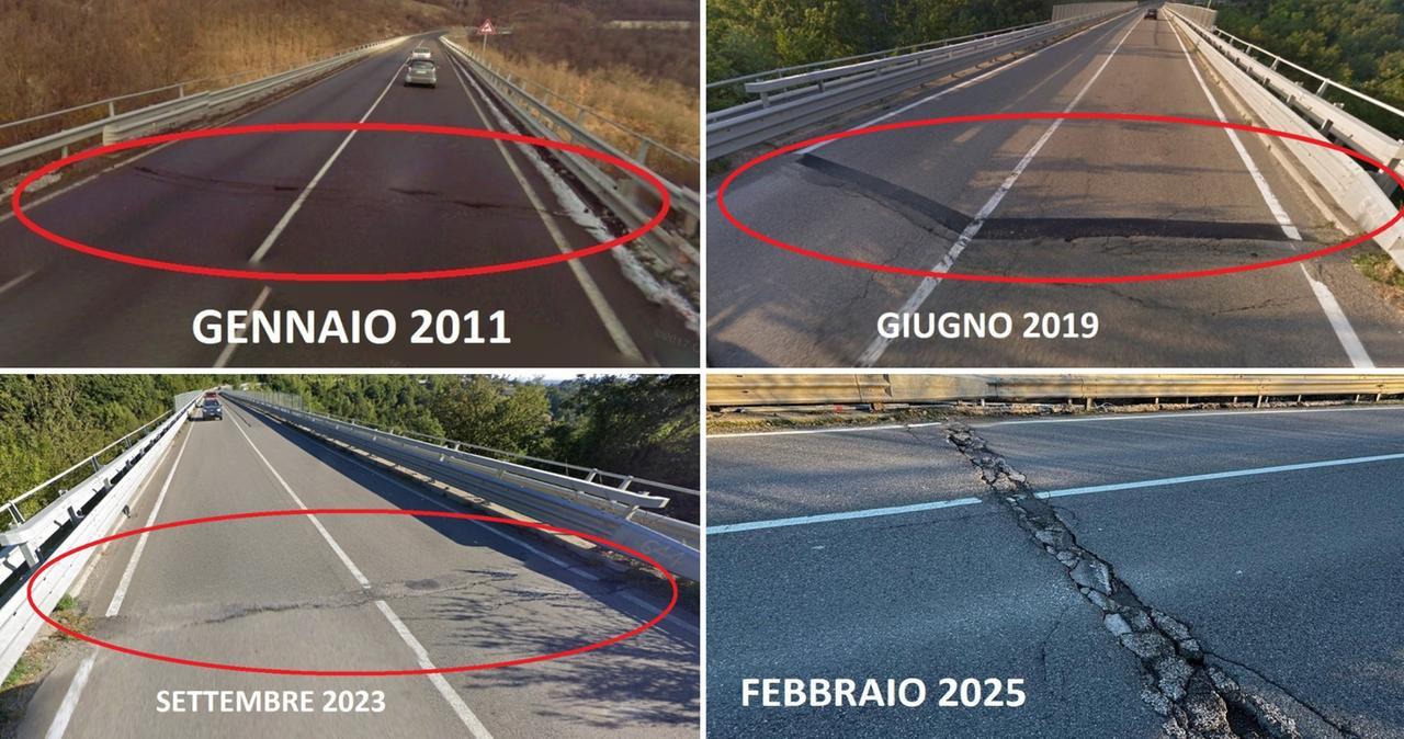 Viadotto dell’Estense chiuso adesso, ma la crepa era presente da 14 anni