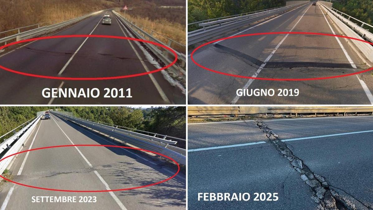 Viadotto dell’Estense chiuso adesso, ma la crepa era presente da 14 anni