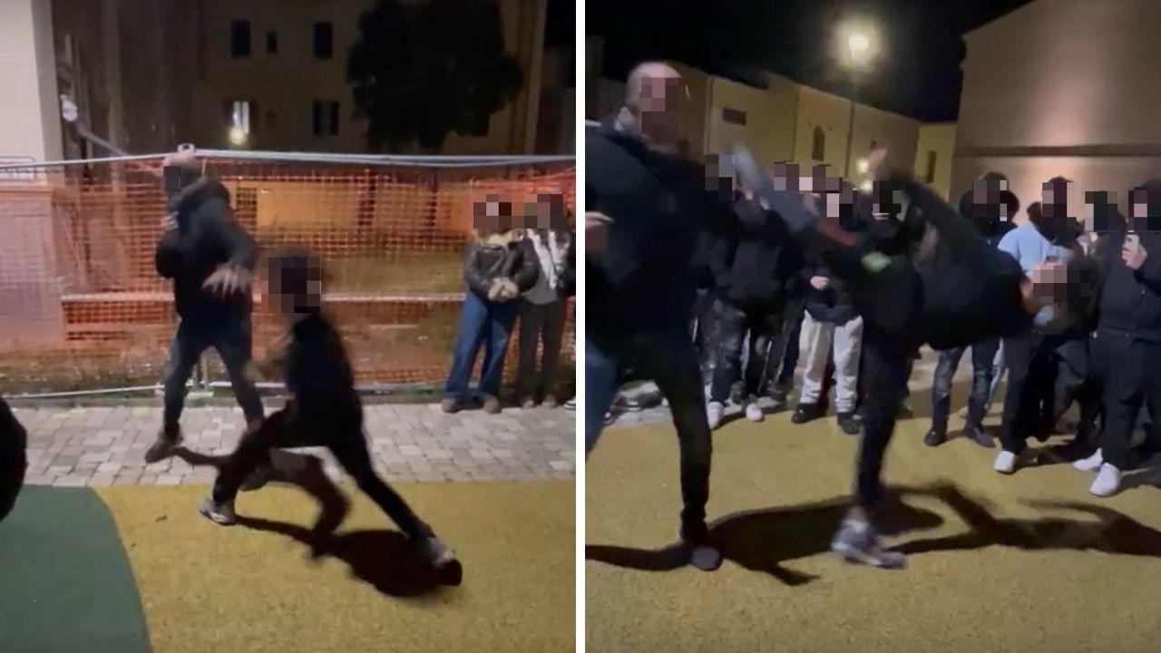 
	Due momenti dell'aggressione al 49enne

