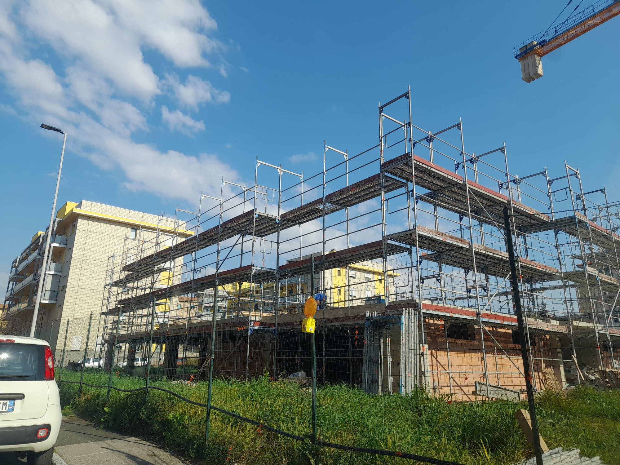 I lavori alla "nuova" Chiccaia visti da via Nino Bixio