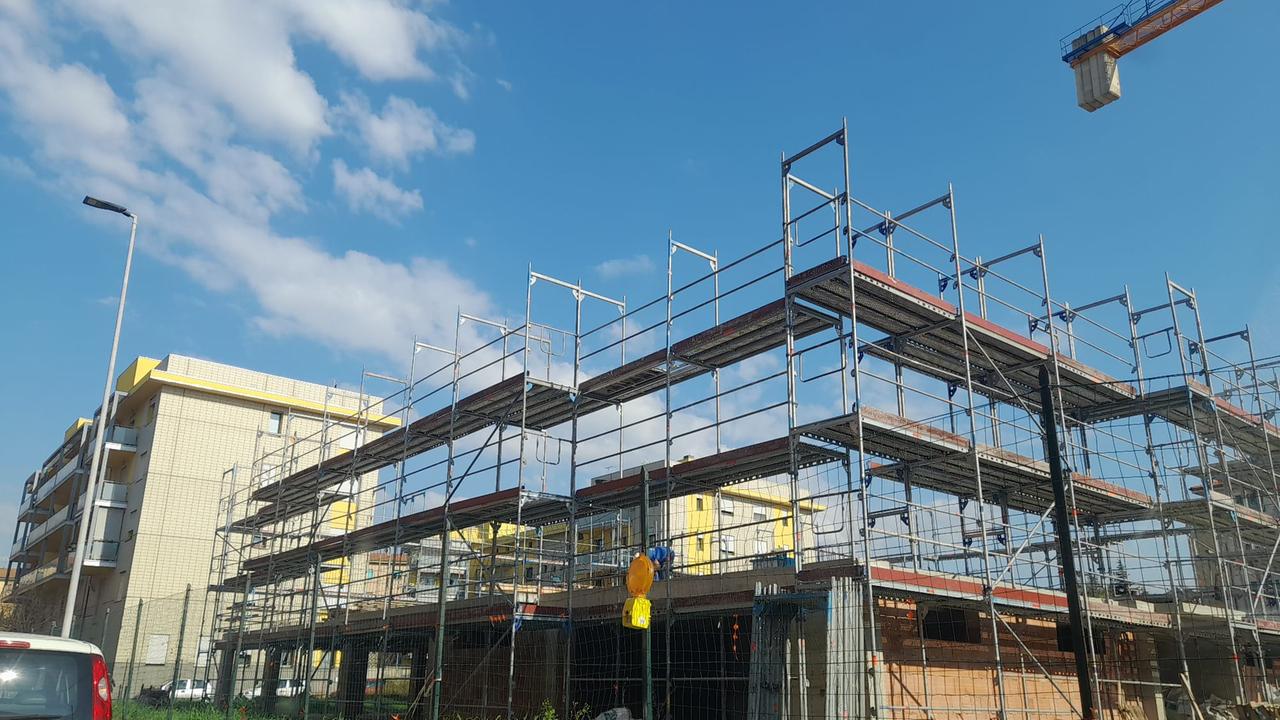 I lavori alla "nuova" Chiccaia visti da via Nino Bixio