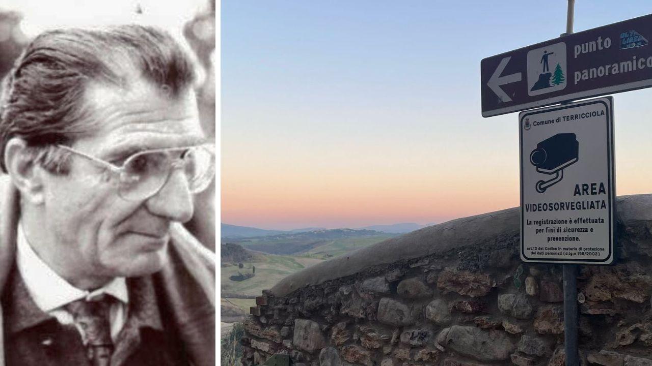 Gino Baldi e la passeggiata panoramica di Terricciola (Foto: Comune di Terricciola)