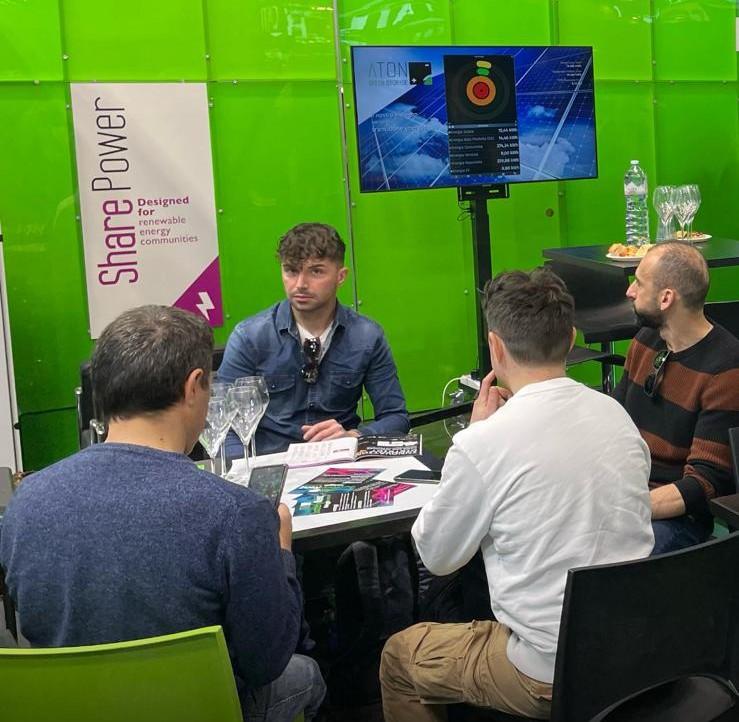 
	La delegazione di Aton Green Storage spa in fiera a Rimini

